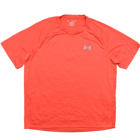 Under Armour Men's Adult Sz 2XL Tee Shirt T Red Tech Tee Gym Run Athletic Casual - Picture 1 of 8